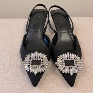 Zara crystal kitten heel